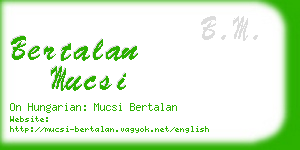 bertalan mucsi business card